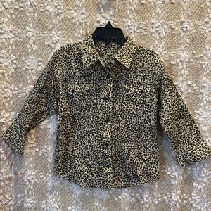 Wrangler Western Leopard Print Shirt Baby Girl Size 3T